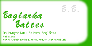 boglarka baltes business card
