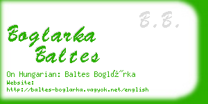 boglarka baltes business card
